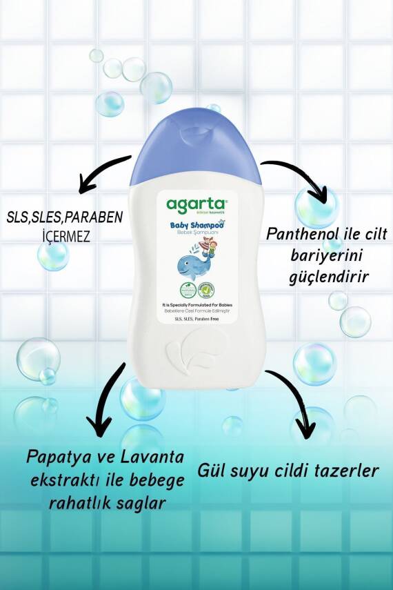 Agarta Doğal Erkek Bebek Çocuklarına Özel Şampuan 400 ml - 3