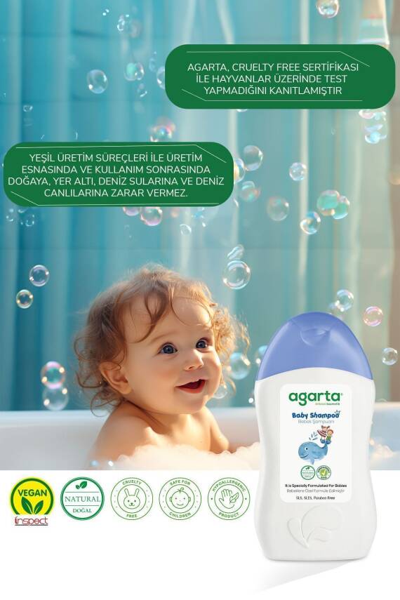 Agarta Doğal Erkek Bebek Çocuklarına Özel Şampuan 400 ml - 6