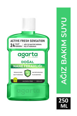 Agarta Ağız Bakım Suyu Ferah Nefes Naneli Alkolsüz 250ml - 1