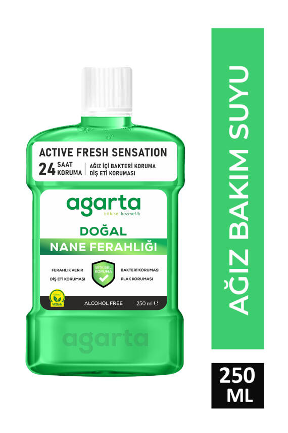Agarta Ağız Bakım Suyu Ferah Nefes Naneli Alkolsüz 250ml - 1