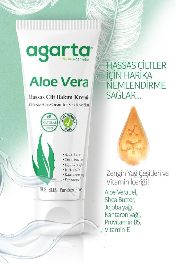 Agarta Doğal Aloe Vera Nemlendirici El Ve Vücut Bakım Kremi 75 ml - 4