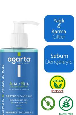 Agarta Doğal Arındırıcı Yüz Temizleme Jeli Yağlı Ve Karma Cilt 400 ml - 2