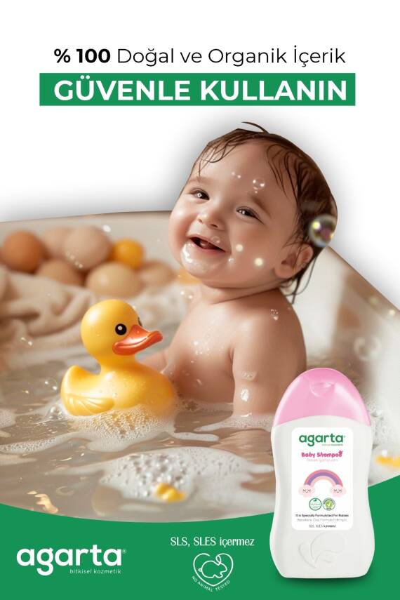 Agarta Doğal Bebek Kız Çocuklarına Özel Bakım Şampuanı 400 ml - 4