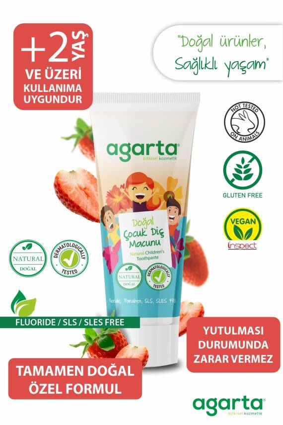 Agarta Doğal Çocuk Florürsüz Beyazlatıcı Diş Macunu 75 ml - 4