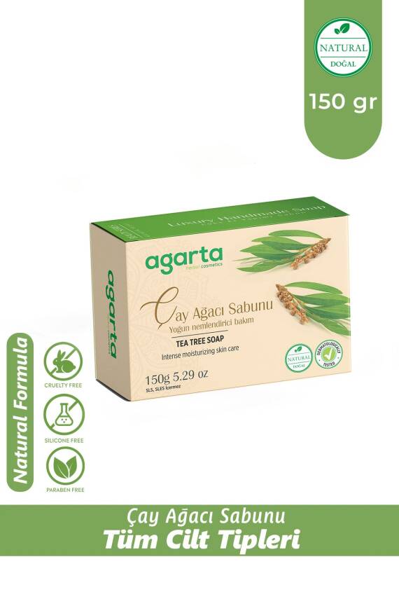 Agarta Doğal El Yapımı Çay Ağacı Sabunu 150 gr - 1