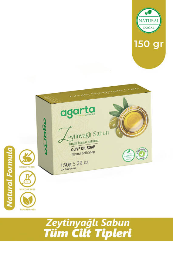 Agarta Doğal El Yapımı Zeytinyağlı Sabun 150 Gr - 1