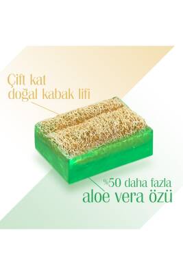 Agarta Doğal Kabak Lifli El Yapımı Aloe Vera Sabunu Arındırıcı Etkili 125 gr - Agarta