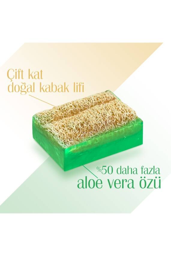 Agarta Doğal Kabak Lifli El Yapımı Aloe Vera Sabunu Arındırıcı Etkili 125 gr - 1