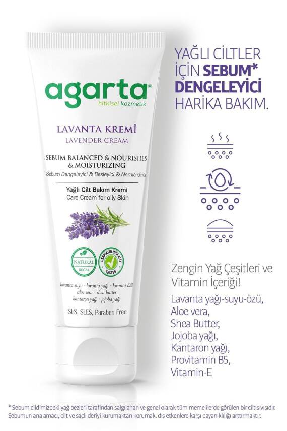 Agarta Doğal Lavanta Nemlendirici El Ve Vücut Bakım Kremi 75 ml - 4