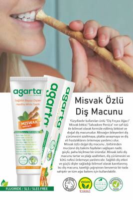 Agarta Doğal Misvak Özlü Florürsüz Beyazlatıcı Diş Macunu 100 ml - 3
