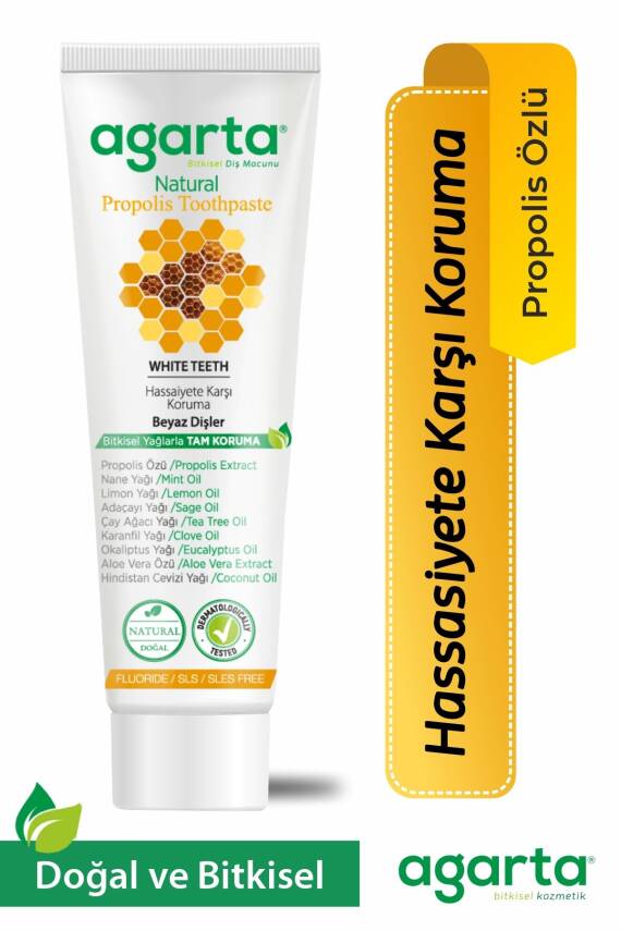 Agarta Doğal Propolisli Florürsüz Diş Macunu 100 ml - 1