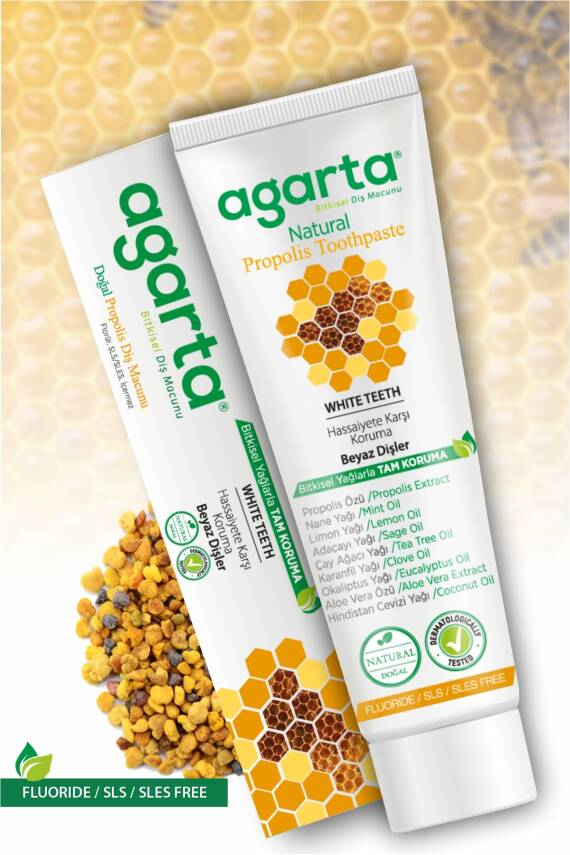 Agarta Doğal Propolisli Florürsüz Diş Macunu 100 ml - 3