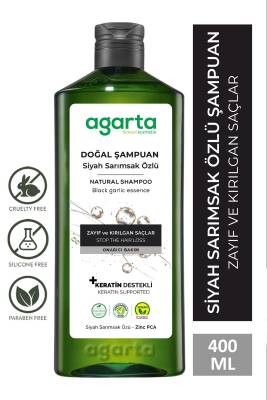 Agarta Doğal Saç Dökülmesine Karşı Siyah Sarımsaklı Şampuan 400 ml - 1