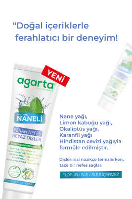 Agarta Doğal Yoğun Naneli Florürsüz Ferah Nefes Diş Macunu 100 Ml - 3