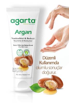 Agarta Doğal Yüz Ve El Besleyici Argan Yağlı Cilt Bakım Kremi 75 ml - 3
