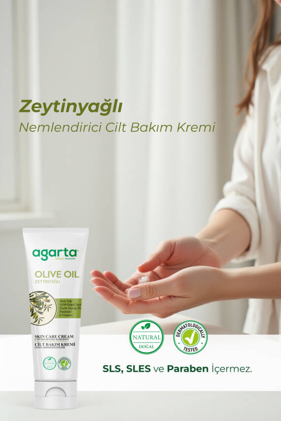 Agarta Doğal Zeytinyağlı Nemlendirici El Ve Vücut Bakım Kremi 75 ml - 2