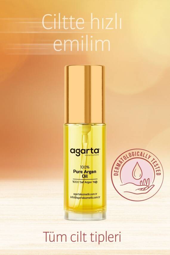 Agarta Organik Soğuk Sıkım %100 Argan Yağı - Saç Ve Vücut Onarıcı Bakım Yağı 20 ml - 3