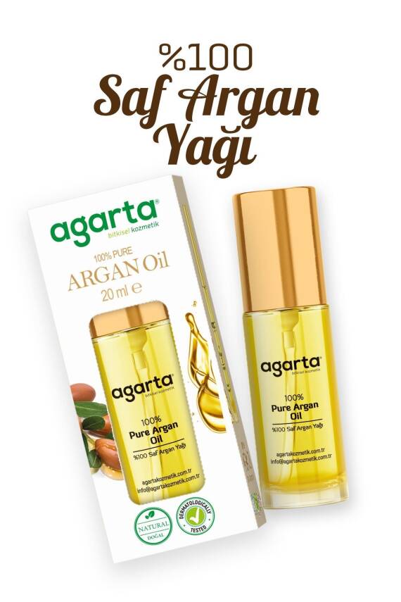 Agarta Organik Soğuk Sıkım %100 Argan Yağı - Saç Ve Vücut Onarıcı Bakım Yağı 20 ml - 5