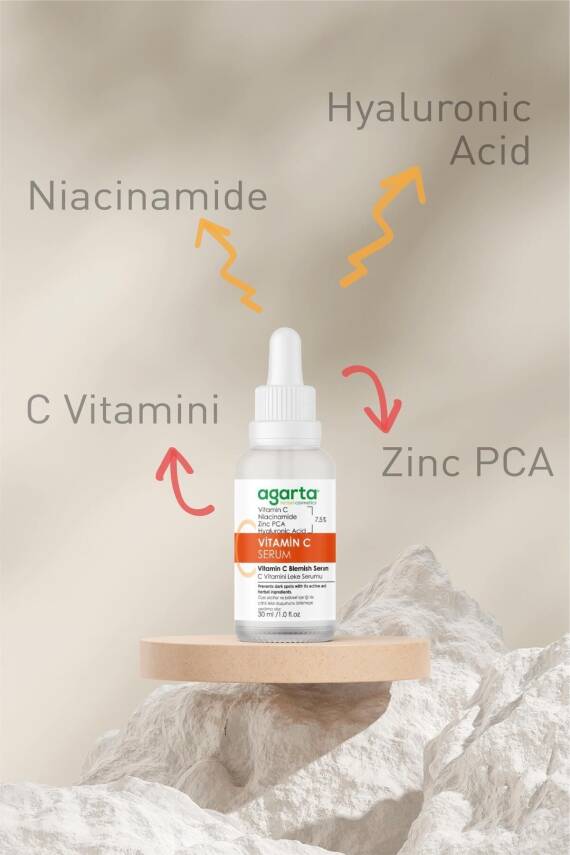 Agarta Süper Aydınlatıcı Ve Ton Eşitleyici C Vitaminli Serum 30 ml (%7,5 VİTAMİN C, NİACİNAMİDE, ZİNC PCA) - 3