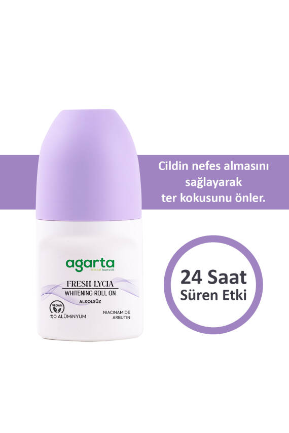 Agarta Ter Kokusu Önleyici 24 Saat Etkili Beyazlatıcı Kadın Fresh Lycıa Roll-on 50 ml - 2