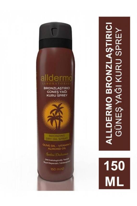 Alldermo Bronzlaştırıcı Güneş Yağı Kuru Sprey Dry Oil 150 ml - 1