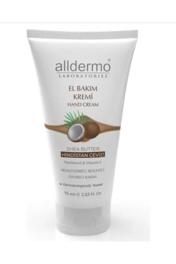 Alldermo El Bakım Kremi 75 ml Shea Butter - Hindistan Cevizi - 1