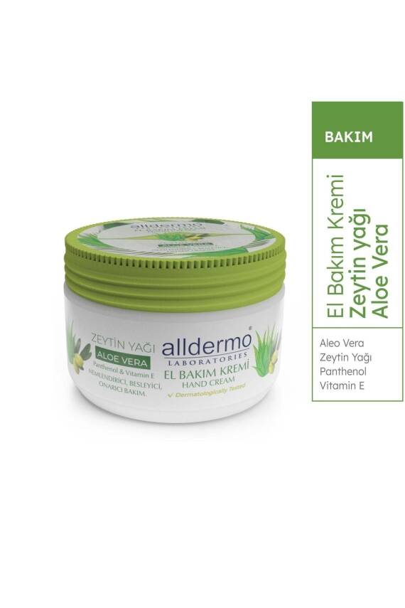 Alldermo El Bakım Kremı Aloe Vera Zeytınyagı 250 Ml - 1