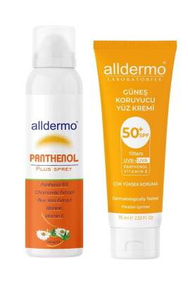 Alldermo Güneş Koruyucu Krem + Panthenol %9 Sprey Seti - Alldermo