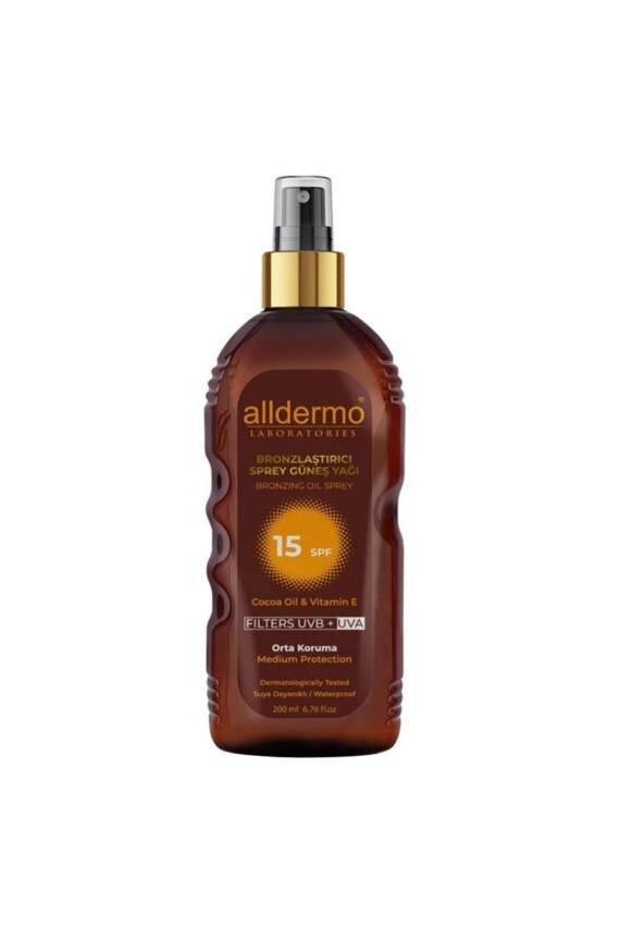 Alldermo Güneş Yağı Spf 15 Sprey 200ml - 1