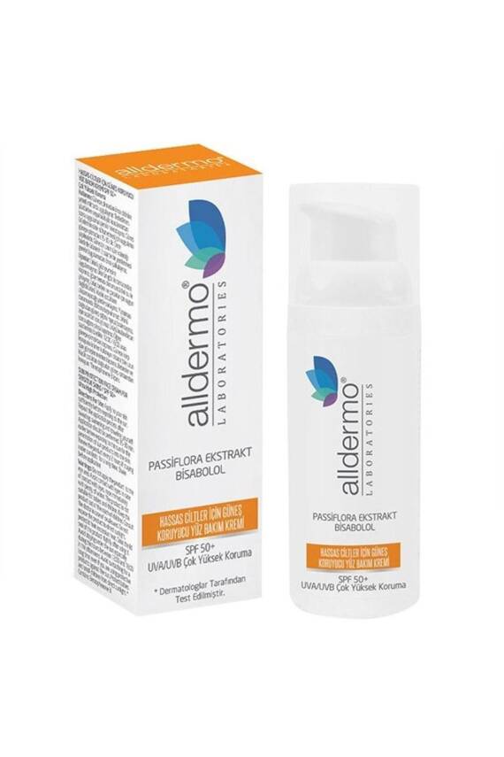 Alldermo Hassas Ciltker Için Güneş Koruyucu Yüz Bakım Kremi Spf 50 50 ml - 1