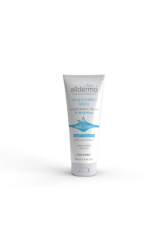 Alldermo Nemlendirici El, Yüz, Vücut Krem Soft Touch 250ml - 1