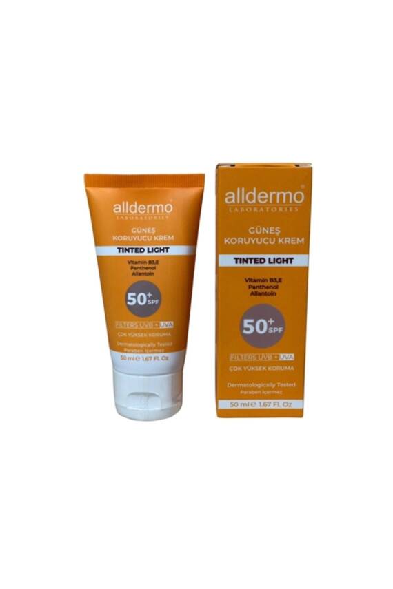 Alldermo Spf 50 Tinded Light Güneş Koruyucu Krem 50 ml - 1