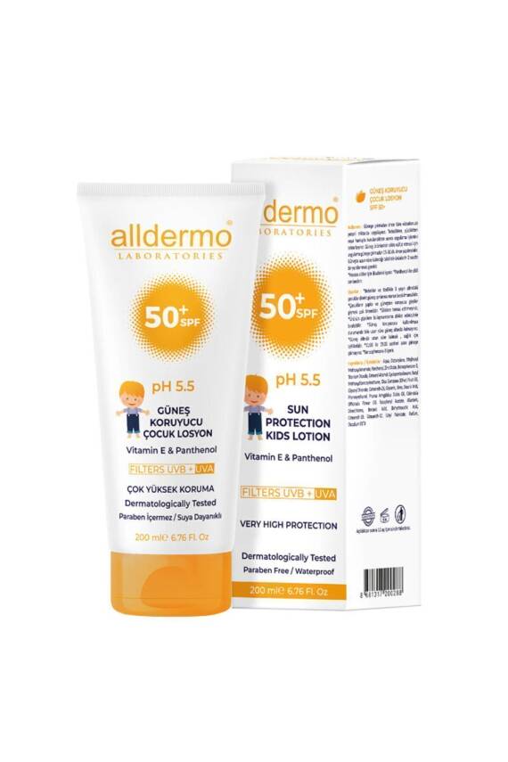 Alldermo Spf50+ Çocuk Güneş Losyonu 200 ml - 1