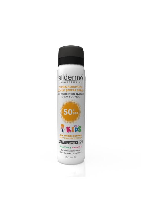 Alldermo Spf50+ Kids Invisible Aerosol 150ml Sprey - 1