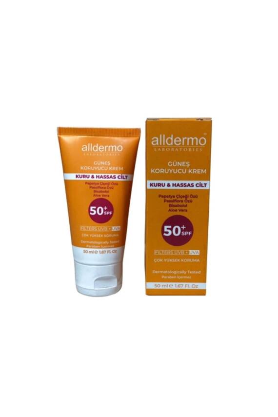 Alldermo Spf50+ Kuru Hassas Cilt Krem 50 ml Tüp - 1
