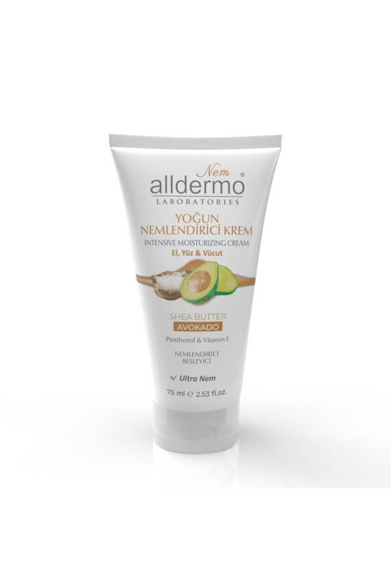 Alldermo Yoğun Nem. El, Yüz, Vücut Krem Shea Butter - Avokado 75ML - 1