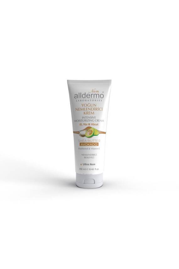 Alldermo Yoğun Nemlendirici El, Yüz, Vücut Kremi Shea Butter - Avokado 250ml - 1