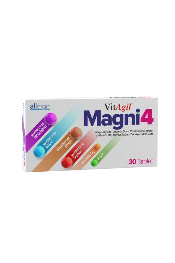 Allergo Vitagil Magni4 Magnezyum Vitamin D3 P5p 30 Tablet - 2