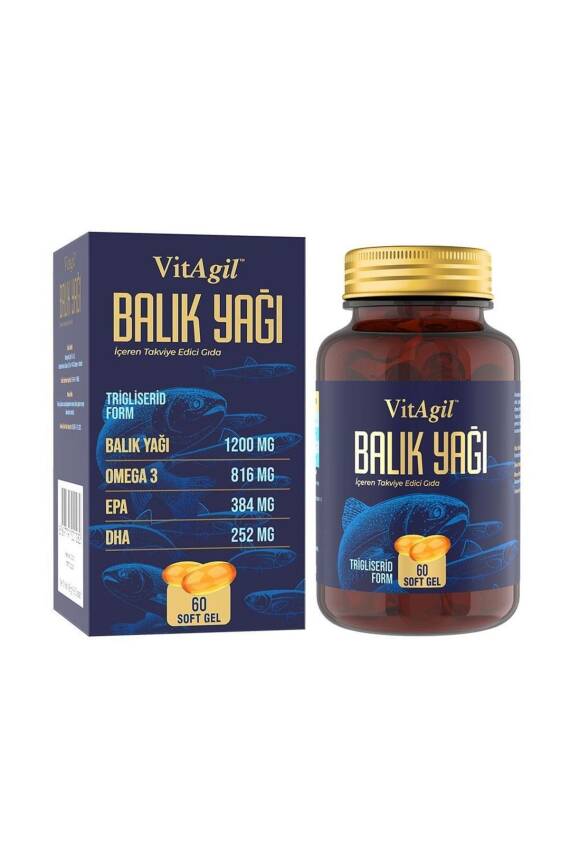 Allergo Vitagil Omega 3 1200 Balık Yağı 60 Soft Gel - 1