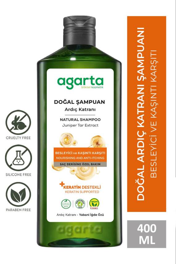 Agarta Argan Ardıç Katranı Ve Keratin Şampuanı - Saç Egzaması-saç Dökülme Kepek Karşıtı 400 Ml - 1