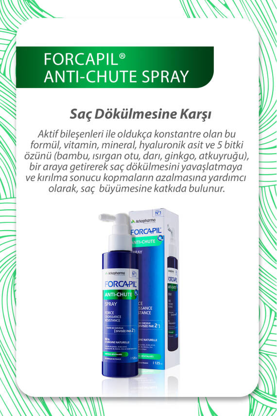 Arkopharma Forcapil Anti-hair Loss Spray – Saç Dökülmesine Karşı Bitkisel Saç Spreyi 125 Ml - 3