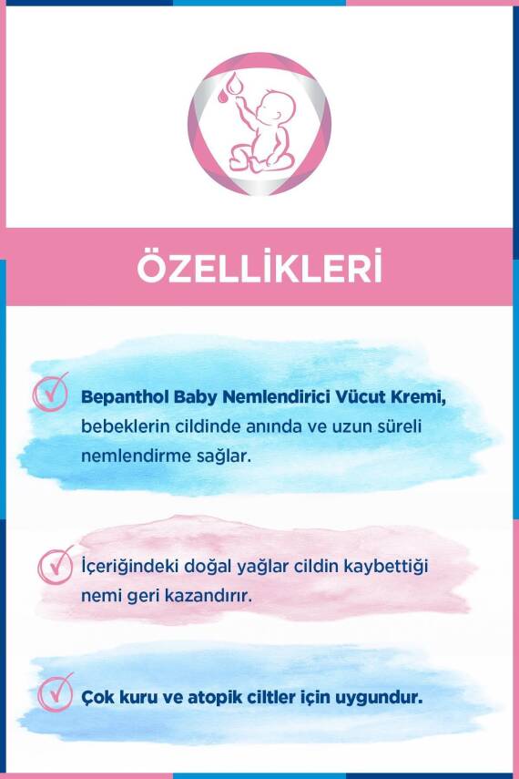 Bepanthol Baby Nemlendirici Vücut Kremi 200 ml Hassas ve Kuru Ciltler Için Uygun - 6