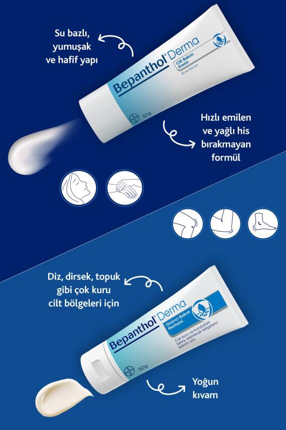 Bepanthol Cilt Bakım Kremi 50gr l Tüm Cilt Tiplerine Uygun, El ve Günlük Yüz Bakım - 3