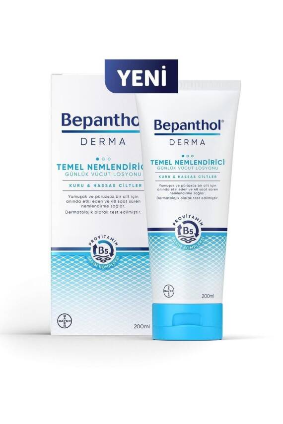 Bepanthol Derma Temel Nemlendirici Günlük Vücut Losyonu 200 ml Kuru Ve Hassas Ciltler - 2