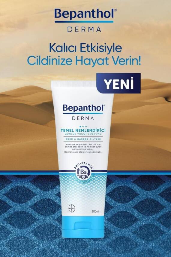 Bepanthol Derma Temel Nemlendirici Günlük Vücut Losyonu 200 ml Kuru Ve Hassas Ciltler - 3