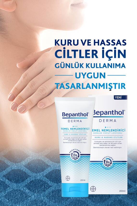 Bepanthol Derma Temel Nemlendirici Günlük Vücut Losyonu 200 ml Kuru Ve Hassas Ciltler - 5