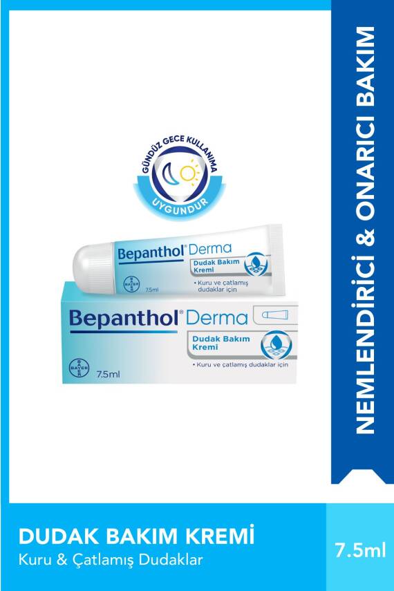 Bepanthol Dudak Bakım Kremi 7,5 ml Kuru Ve Çatlamış Dudaklar Için Günlük Yoğun Nemlendirici - 1