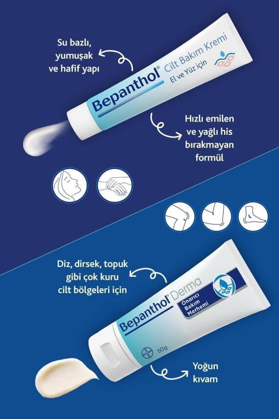Bepanthol Onarıcı Bakım Merhemi 50gr & Cilt Bakım Kremi 30gr L Tüm Cilt Tiplerine Uygun-el Ve Günlük Yüz Bakım - 3