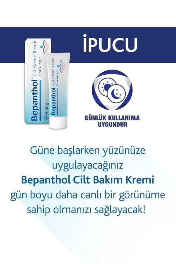 Bepanthol Onarıcı Bakım Merhemi 50gr & Cilt Kremi 50gr - El ve Günlük Yüz Bakım L Avantajlı Günlük Bakım Seti - 6