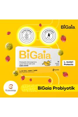 Bigaia Probiyotik Çilek Aromalı Çiğneme 10 Tablet - 3